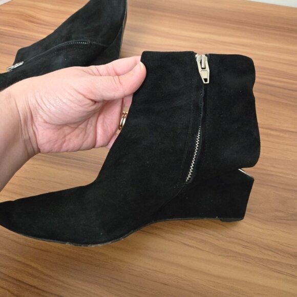 Alexander Wang Women's Black Suede Pointed Toe Boots - Picture 4 of 13